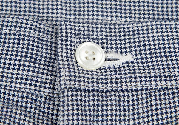 COMME des GARCONS HOMME Puppytooth Cotton White Navy Pants Size M