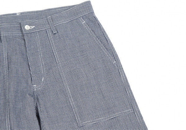 COMME des GARCONS HOMME Puppytooth Cotton White Navy Pants Size M