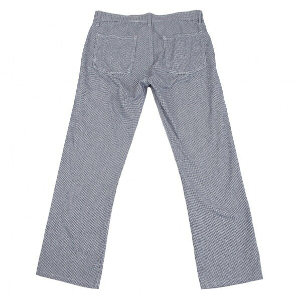COMME des GARCONS HOMME Puppytooth Cotton White Navy Pants Size M