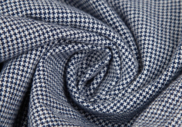 COMME des GARCONS HOMME Puppytooth Cotton White Navy Pants Size M