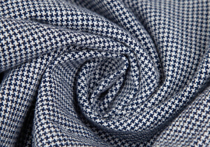 COMME des GARCONS HOMME Puppytooth Cotton White Navy Pants Size M