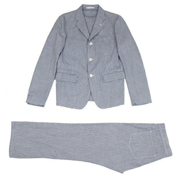 COMME des GARCONS HOMME Puppytooth Cotton White Navy Pants Size M