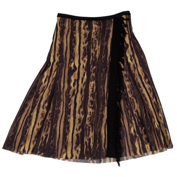 Jean Paul GAULTIER FEMME Leopard Pleated Skirt Size 38