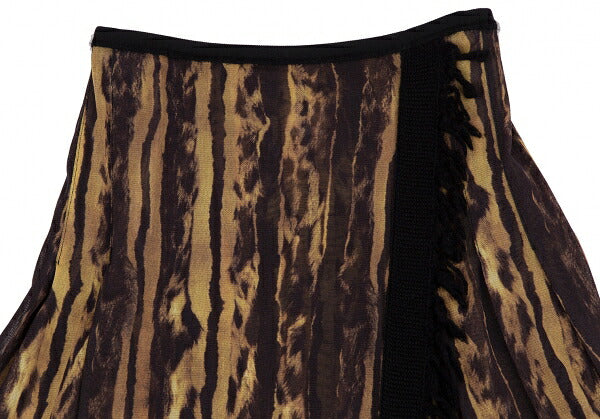 Jean Paul GAULTIER FEMME Leopard Pleated Skirt Size 38
