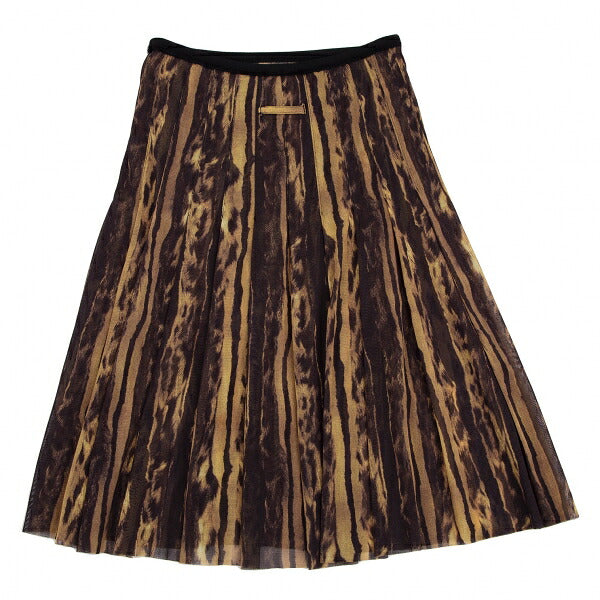 Jean Paul GAULTIER FEMME Leopard Pleated Skirt Size 38