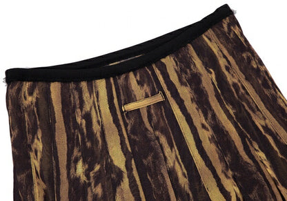 Jean Paul GAULTIER FEMME Leopard Pleated Skirt Size 38