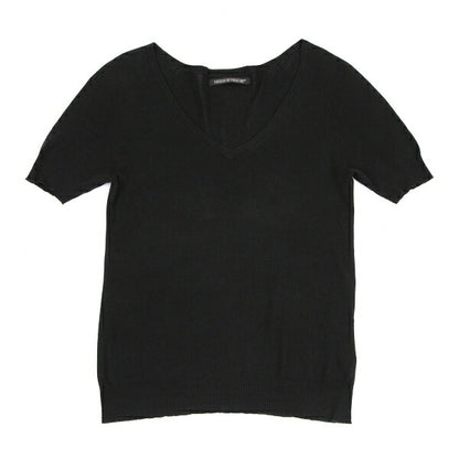 Yohji Yamamoto NOIR Cotton Silk V-Neck Knit Sweater Size 2