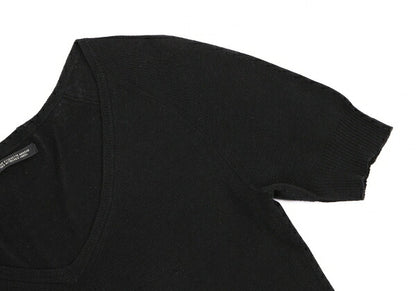 Yohji Yamamoto NOIR Cotton Silk V-Neck Knit Sweater Size 2