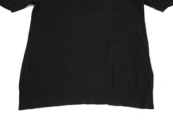 Yohji Yamamoto NOIR Cotton Silk V-Neck Knit Sweater Size 2