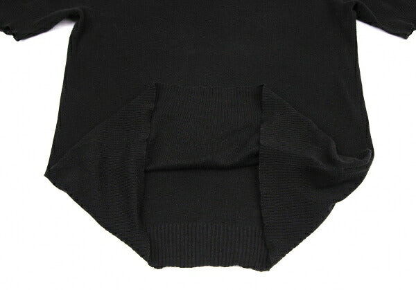 Yohji Yamamoto NOIR Cotton Silk V-Neck Knit Sweater Size 2