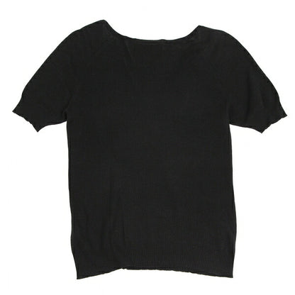 Yohji Yamamoto NOIR Cotton Silk V-Neck Knit Sweater Size 2