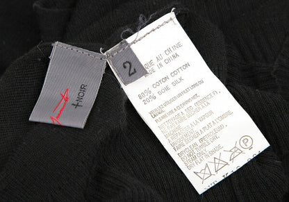 Yohji Yamamoto NOIR Cotton Silk V-Neck Knit Sweater Size 2