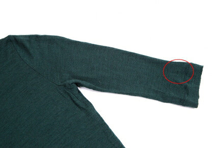 Yohji Yamamoto NOIR Sheer Wool 3/4 Sleeve Knit Green Size 2