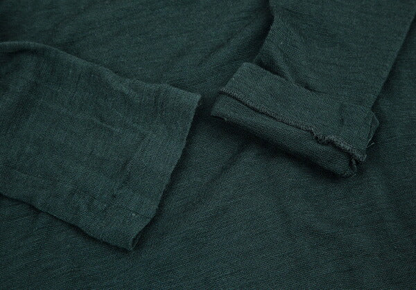 Yohji Yamamoto NOIR Sheer Wool 3/4 Sleeve Knit Green Size 2
