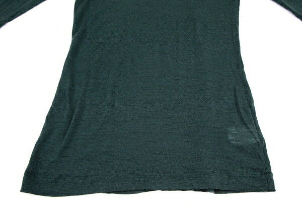 Yohji Yamamoto NOIR Sheer Wool 3/4 Sleeve Knit Green Size 2