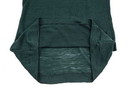 Yohji Yamamoto NOIR Sheer Wool 3/4 Sleeve Knit Green Size 2
