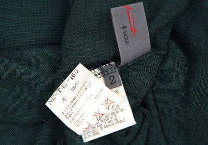 Yohji Yamamoto NOIR Sheer Wool 3/4 Sleeve Knit Green Size 2