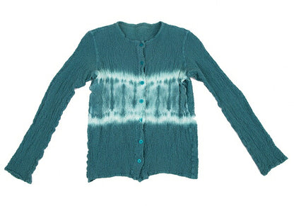 ISSEY MIYAKE me Tie-Dye Cauliflower Cardigan Viridian Size F