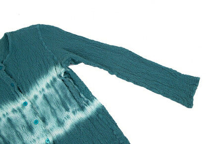 ISSEY MIYAKE me Tie-Dye Cauliflower Cardigan Viridian Size F