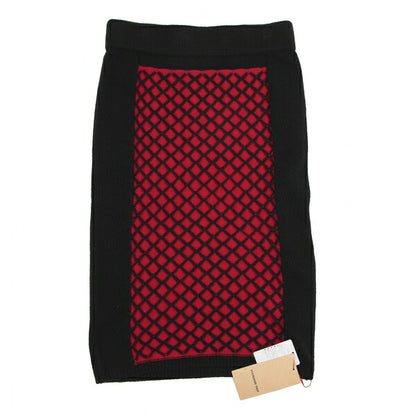 VIVIENNE TAM Front Bias Knit Black Red Skirt