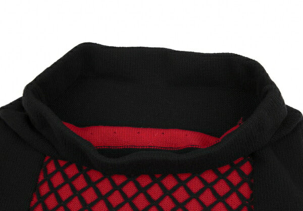 VIVIENNE TAM Front Bias Knit Black Red Skirt
