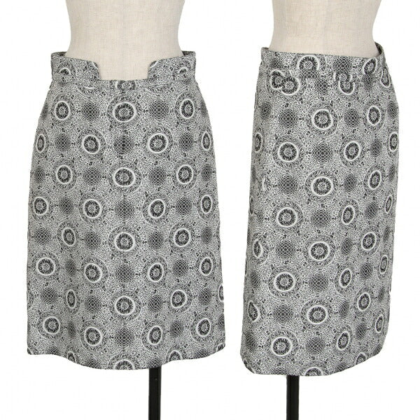 VIVIENNE TAM Poly Jacquard White Black Skirt