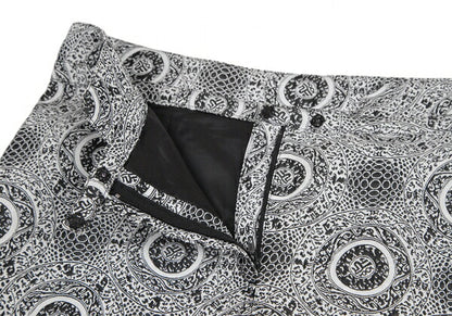 VIVIENNE TAM Poly Jacquard White Black Skirt