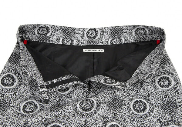 VIVIENNE TAM Poly Jacquard White Black Skirt