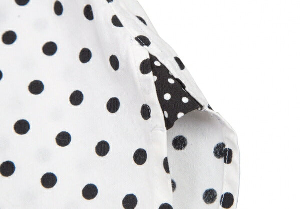 GANRYU Dot Gingham Check Panel Shirt Black Size S