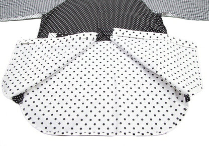 GANRYU Dot Gingham Check Panel Shirt Black Size S