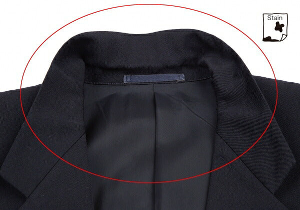 COMME des GARCONS HOMME DEUX Wool Blazer Navy Size M