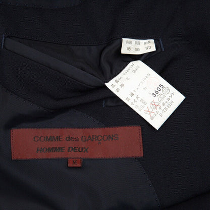 COMME des GARCONS HOMME DEUX Wool Blazer Navy Size M
