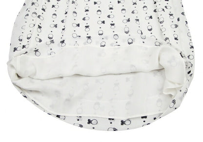 SEE BY CHLOE Pattern Rib Shoulder Midi White Black Dress Size 34