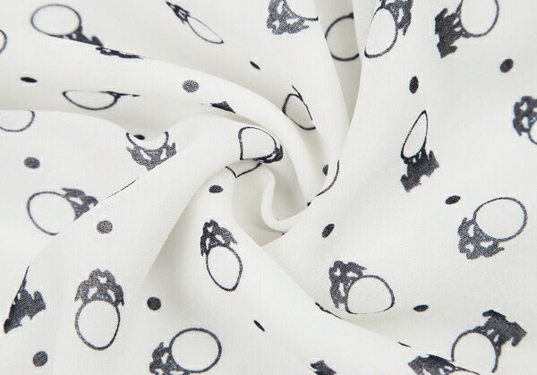SEE BY CHLOE Pattern Rib Shoulder Midi White Black Dress Size 34