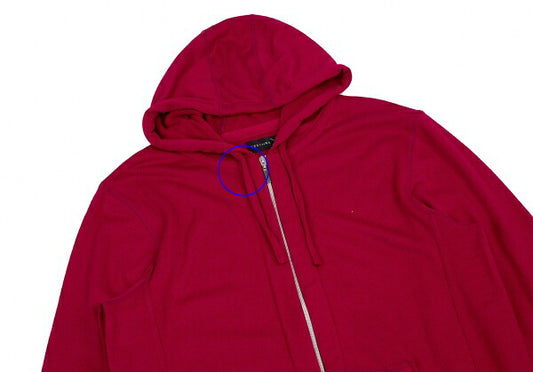 SEKItoWA Cashmere Zip-Up Hoodie Red Size XL