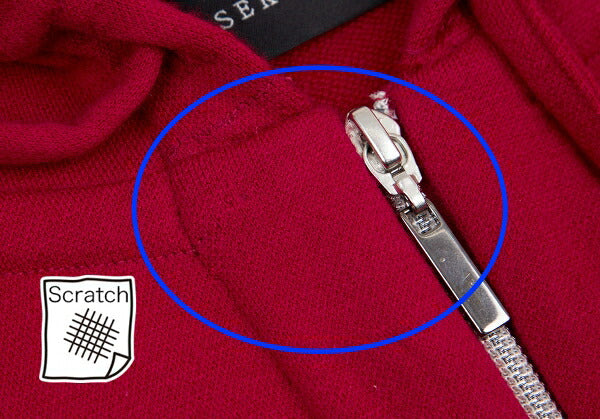 SEKItoWA Cashmere Zip-Up Hoodie Red Size XL