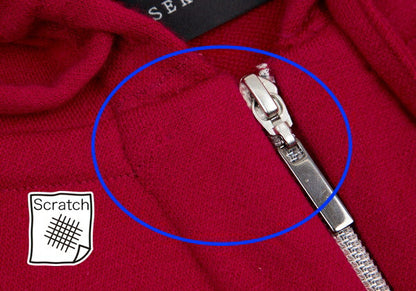 SEKItoWA Cashmere Zip-Up Hoodie Red Size XL