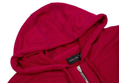SEKItoWA Cashmere Zip-Up Hoodie Red Size XL