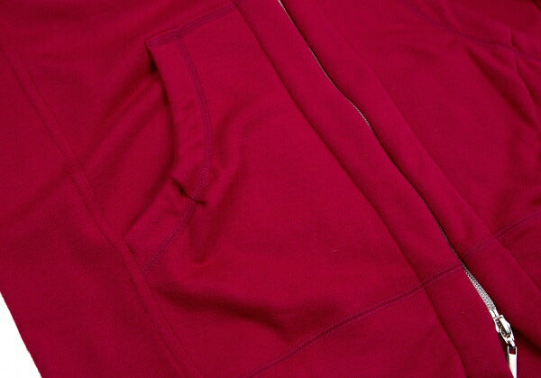 SEKItoWA Cashmere Zip-Up Hoodie Red Size XL