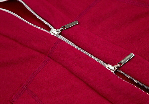 SEKItoWA Cashmere Zip-Up Hoodie Red Size XL