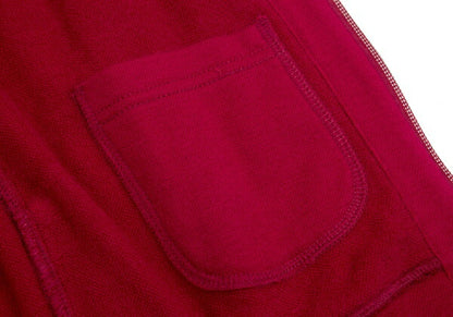 SEKItoWA Cashmere Zip-Up Hoodie Red Size XL