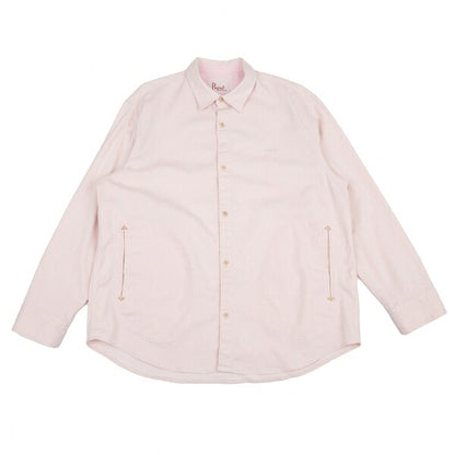 Papas Stretch Cotton Linen Pocket Shirt Pink Size 52LL