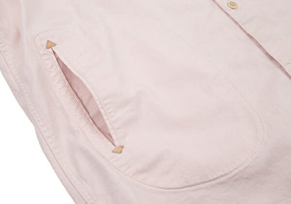 Papas Stretch Cotton Linen Pocket Shirt Pink Size 52LL