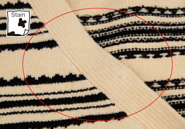 MARNI Stretch Cotton Border Short Cardigan Beige Size 38