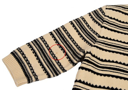 MARNI Stretch Cotton Border Short Cardigan Beige Size 38