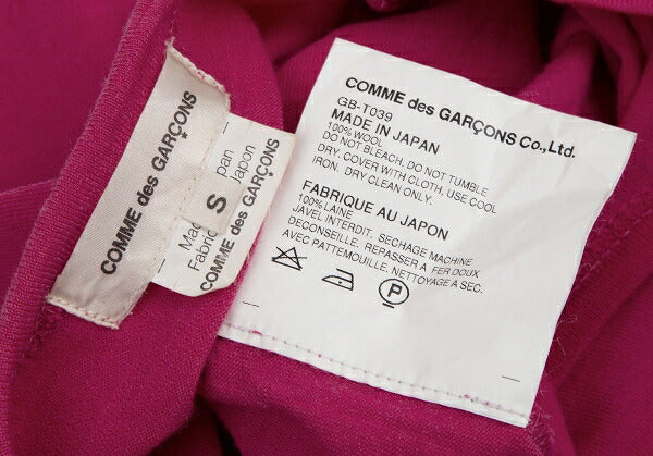 COMME des GARCONS Wool Jersey Knit Sweater Pink Size S
