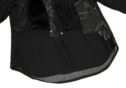 COMME des GARCONS Mixed Patchwork Sheer Blouse Shirt Size XS