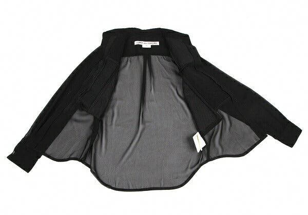 COMME des GARCONS Mixed Patchwork Sheer Blouse Shirt Size XS