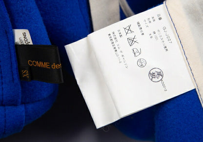 COMME des GARCONS 12AW Poly Felt 2D Jacket Blue Size XS