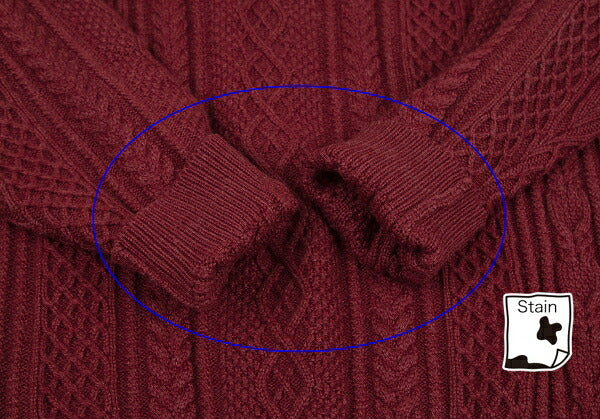 Papas Silk Cashmere Wool Fisherman Knit Sweater Red Size 50L
